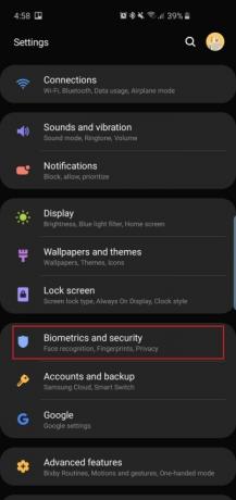 configurações biométricas do samsung galaxy s10 plus s10e