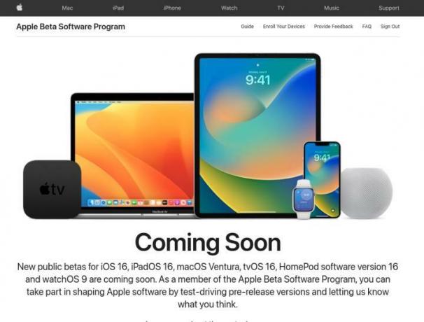 Ein Screenshot der öffentlichen Website von Apple.
