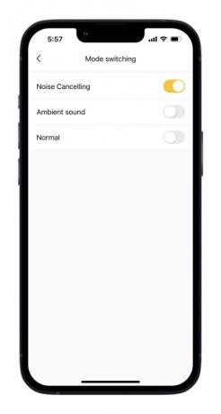 Aplikacja Earfun na ekran iOS ANC.