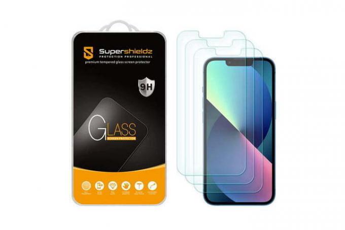 Supershieldz edzett üveg képernyővédő fólia iPhone 13-hoz.