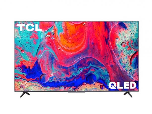 TCL 65 colių 5 klasės QLED 4K UHD išmaniojo „Google“ televizoriaus gaminio vaizdas.