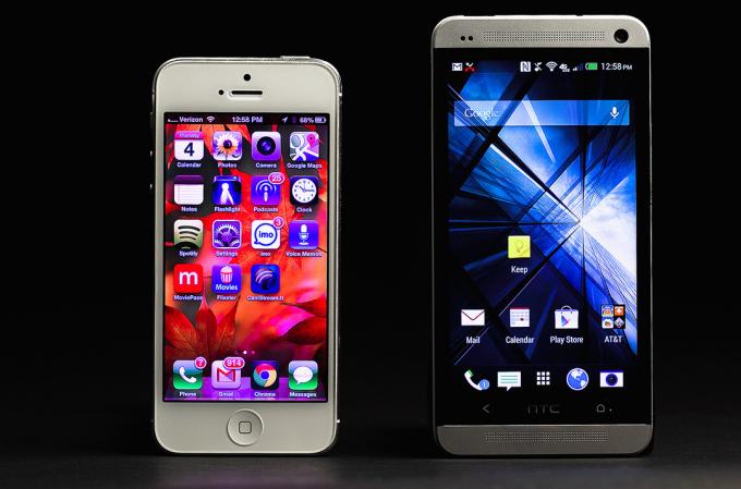 iPhone 5 contra HTC uno