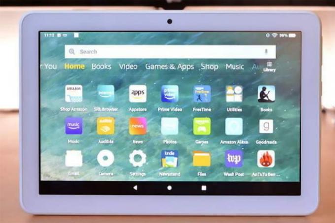 Vorderseite des Amazon Fire HD 2020.