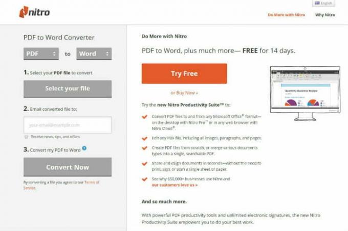 Un servicio de conversión de PDF en línea. 