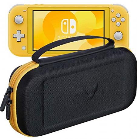 ButterFox Slim Compact bæretaske til Nintendo Switch Lite med 19 spil- og 2 Micro SD-kortholdere, opbevaring til Switch Lite-tilbehør (GulSort)