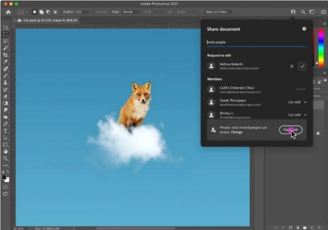 Adobe Creative Cloud -jakaminen.
