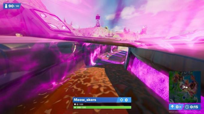 Restos al sur de la ubicación de Dirty Docks Color Bottle en Fortnite. 