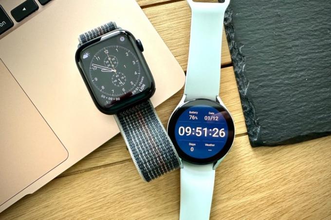 Apple Watch Series 8 і Galaxy Watch 5.