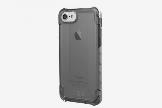 iPhone 8 dalam casing abu-abu Seri UAG Plyo