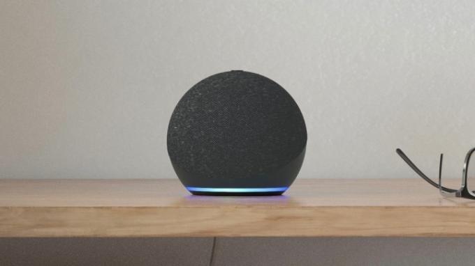 チャコールのEcho Dot。