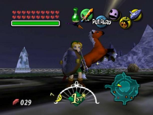 Link en Epona in terminaveld.