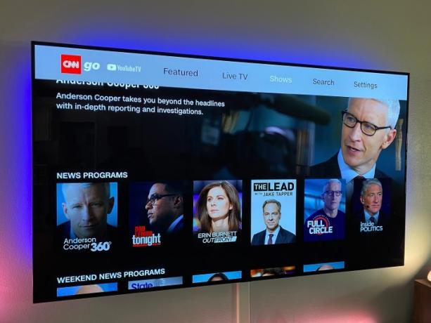 Application CNN sur un téléviseur.