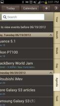 Samsung Galaxy S3 anmeldelse screenshot kalender apple samsung