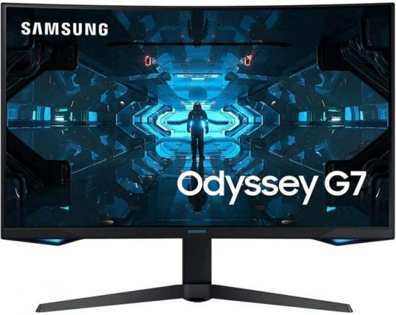 Samsung Odyssey G7 LC27G75TQSNXZA モニター。