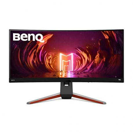 BenQ MOBIUZ EX3415R 34'' IPS WQHD 21:9 ultraszéles íves monitor játékhoz | 144Hz 1ms| HDRi optimalizálás | Kettős hangszóró + mélynyomó | FreeSync Premium | Szemkörnyékápoló és állítható magasságú állvány