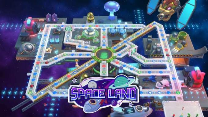 Die Space Land-Karte in Mario Party Superstars.