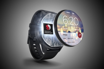 Умные часы Qualcomm Snapdragon Wear 1100 с градиентным фоном