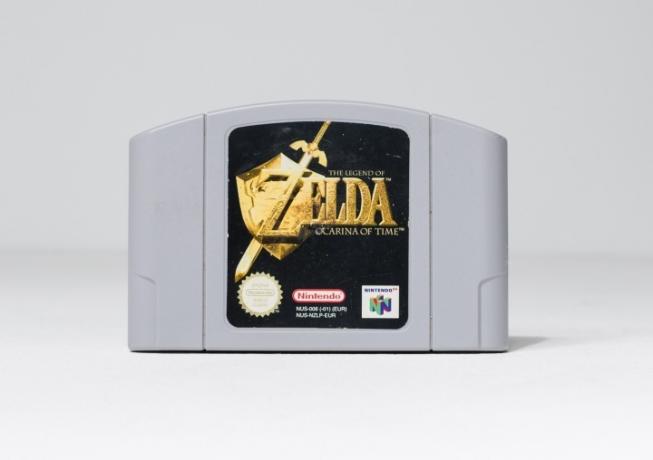 Ocarina of Time-spel för Nintendo 64.