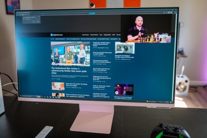 Picture-in-picture-optie op de Samsung M8-monitor.