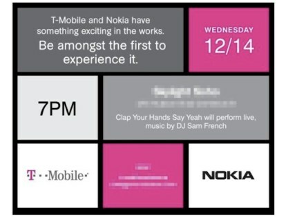 Convite para evento T-Mobile Nokia