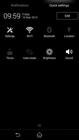 Швидкі налаштування скріншотів Sony Xperia Z2