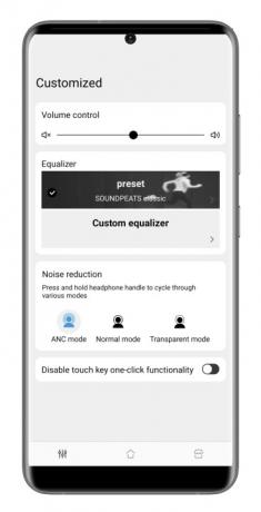 Aplikace SoundPeats pro domovskou obrazovku Android.