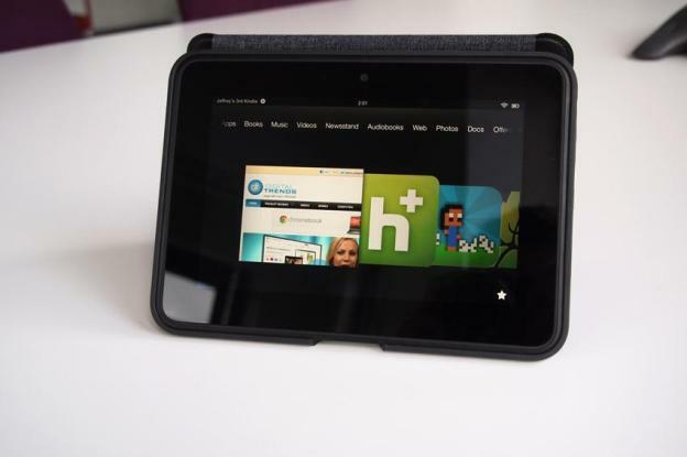 Capa de revisão Amazon Kindle HD com suporte frontal para tablet Android