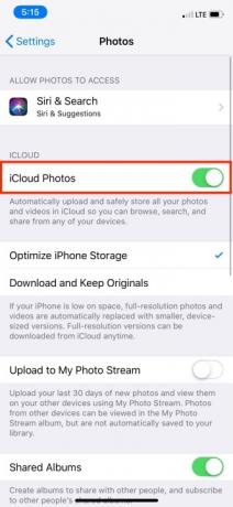 iPhone XR-Einstellungen iCloud-Fotos