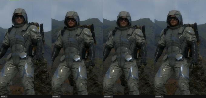 Comparação de qualidade XeSS em Death Stranding.