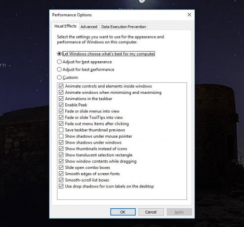 Uma ferramenta para ajustar as configurações gráficas do Windows.