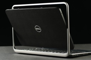 dell XPS 12 ülevaate ultrabooki kaas pöörleb