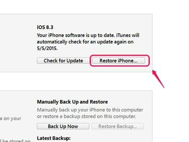 Restaurar iPhone desde iTunes