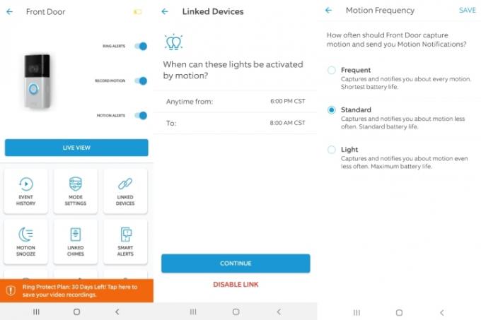 Aplikácia Ring Video Doorbell 3 Plus