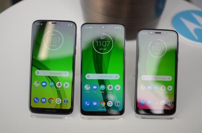 écrans de la gamme moto g7