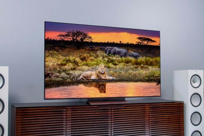 Afrykański krajobraz na telewizorze LG C2 OLED.