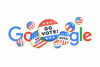 今日のGoogleDoodleは、投票するように促しています