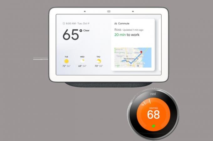 Google trabajando con un termostato Nest.