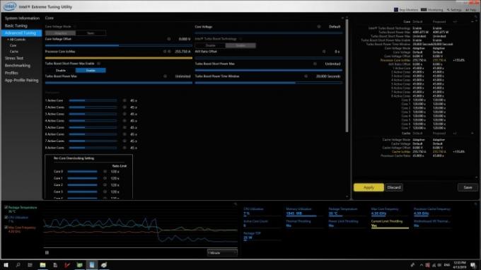 Intel XTU overclocking aplikacija.