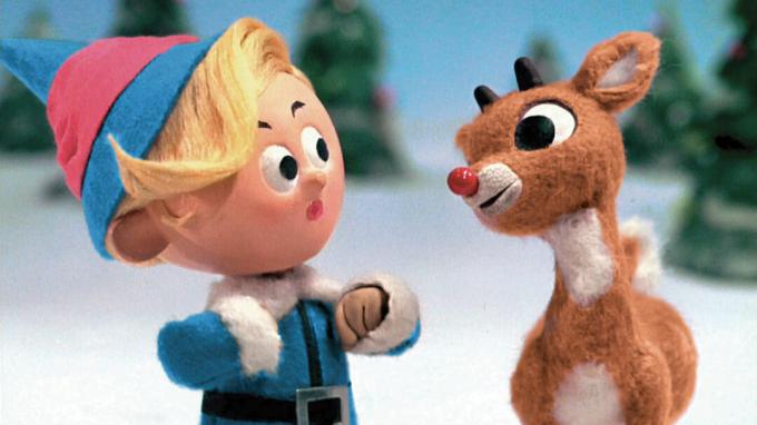 Rudolph und Hermey in Rudolph, das Rentier mit der roten Nase.