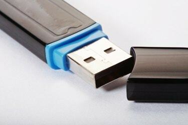 USB 플래시 드라이브의 클로즈업, 클로즈업