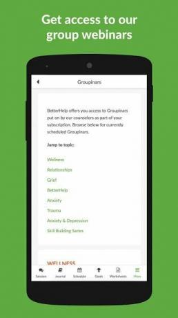 bästa terapiapparna för Android och ios betterhelp screenshot 03