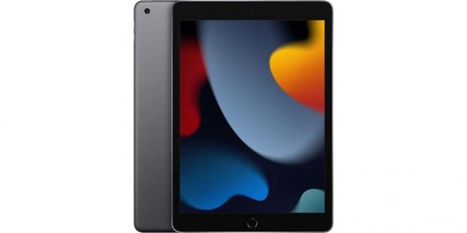 2021 Apple iPad 10.2 na belem ozadju.