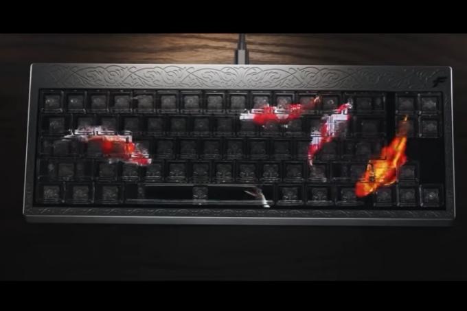 Koi-fiskeffekten på Finalmouse Centerpiece mekaniske tastatur.