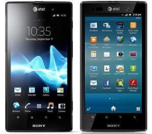 Startbildschirm und Apps-Menü des Sony Xperia Ion