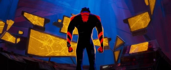 Miguel O'Hara van achteren in 'Spider-Man: Across the Spider-Verse'.