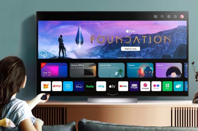 LG 2023 WebOS smart TV-gränssnitt.