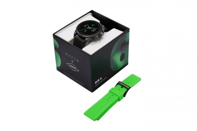 Razer x Fossil Gen 6 doos en riem.