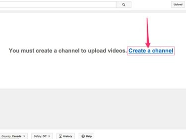 Du kan ikke laste opp videoer til YouTube før du har opprettet kanalen din.