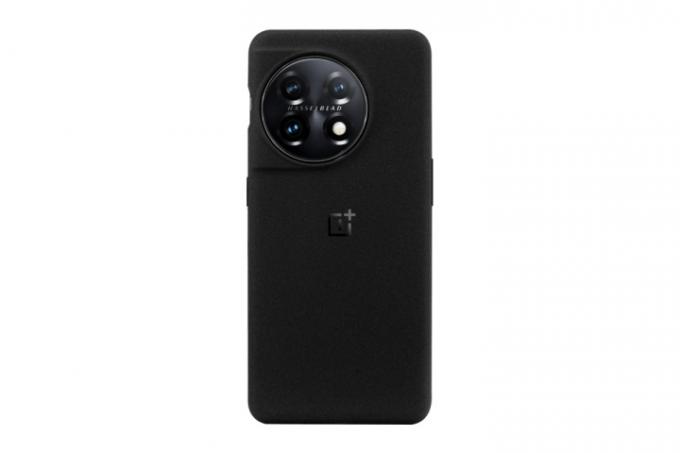 Boş bir arka planda resmi OnePlus Sandstone davası.