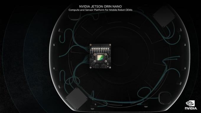 Nvidian Jetson Orin Nano -robottiprosessori.